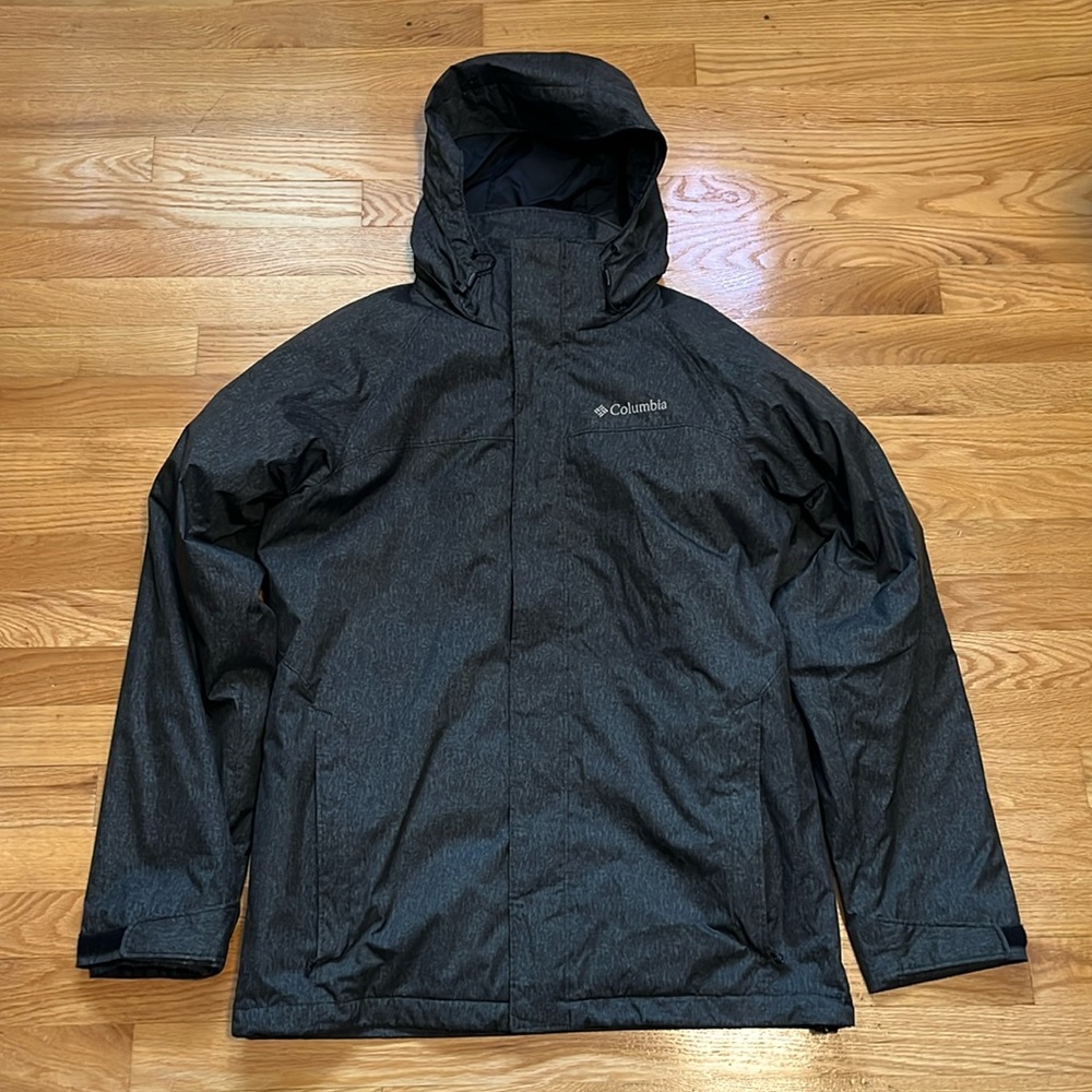 Columbia Interchange Thermal Coil Coat Grey Size Small